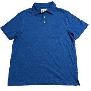 GOODFELLOW & CO POLO SHIRT MENS L NAVY BLUE COTTON PREPPY CASUAL SCHOOL NEW